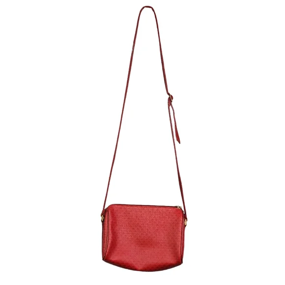 Liz Claiborne Vintage Red Crossbody Shoulder Bag Women's Purse Red - Picture 10 of 15